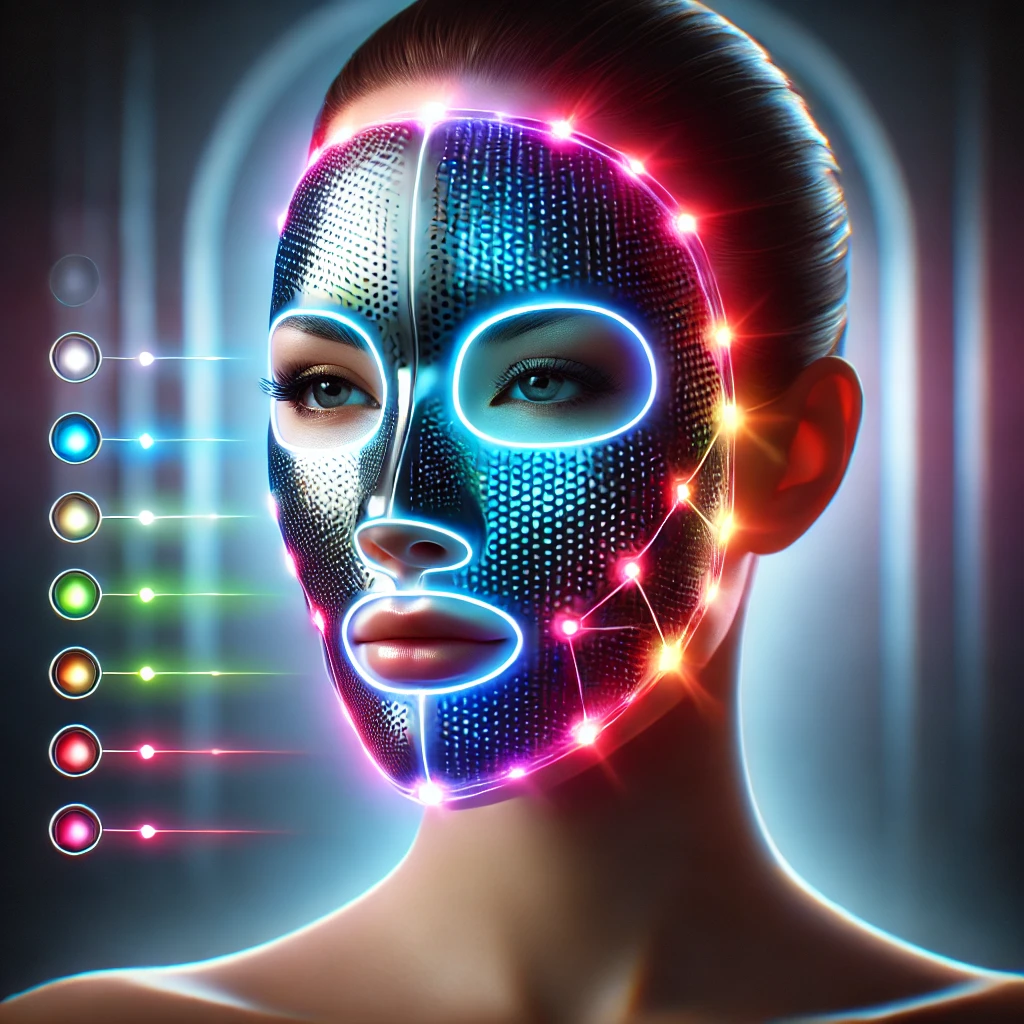 mascera viso a luce led esteticamya